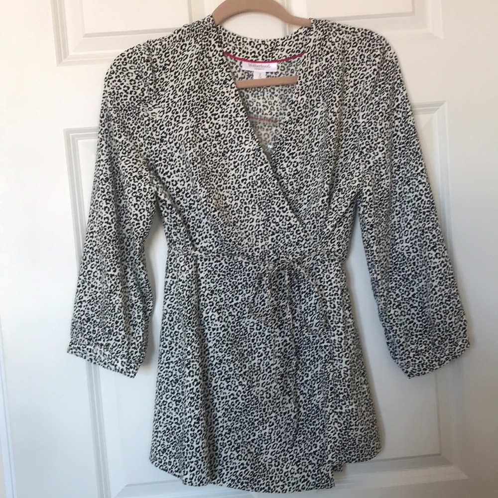Motherhood Maternity leopard blouse NWOT
